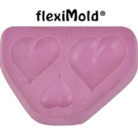 Domed Heart (Left) flexiMold&reg