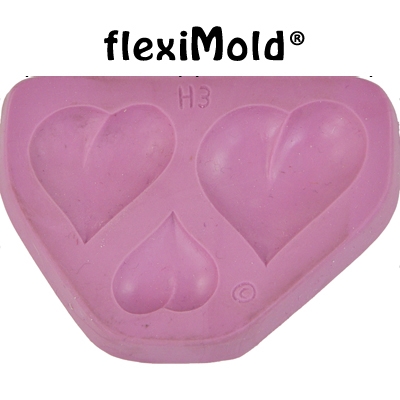 Domed Heart (Left) flexiMold&reg