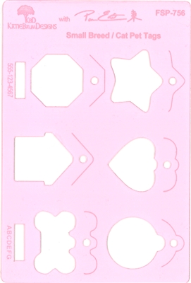 Small Breed/Cat Pet Tag Template by Pam East
