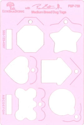 Medium Breed Pet Tag Template by Pam East