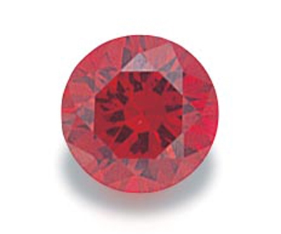 Garnet Round Cut CZ - 5 pcs. 4mm