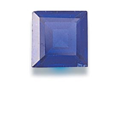 Dark Blue Square Cut CZ - 5 pc. 4mm