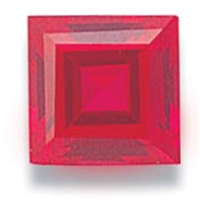 Ruby Square Cut CZ (5pc.) 3mm