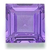 Purple Square Cut CZ 4mm