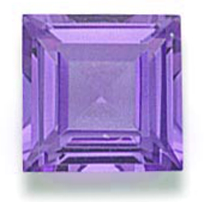 Purple Square Cut CZ 5mm