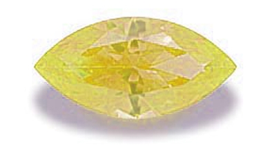 Yellow Marquis Cut CZ -5 pcs 8x4mm