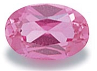 Pink Oval Cut CZ (6x4mm)