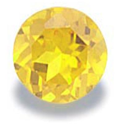 Yellow Round Cut CZ- 5pcs. 2mm