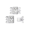 Silver Plated 3 Strand Clasp 5pc