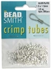Silver Plated 1.5mm Crimp Tubes 100pc