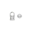 Silver Plated Crimp End 4mm ID - 2pc