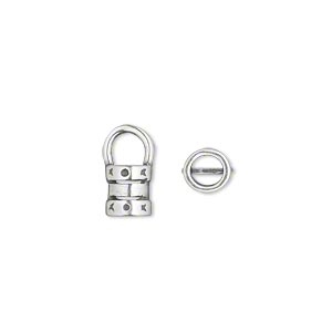 Silver Plated Crimp End 4mm ID - 2pc