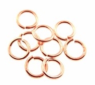 Copper 8 mm 18 gauge Jump Rings 10 pc
