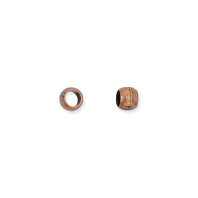 Copper Plated Crimp Beads 2mm 100pc