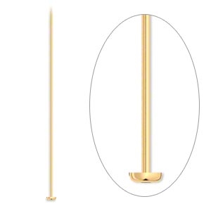 Gold Plated 21g 2" Headpins 20pc