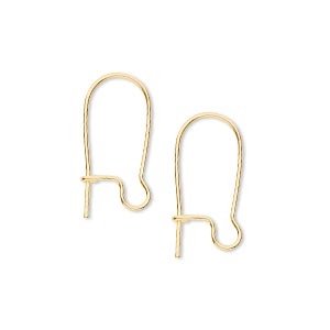 Gold Plated 18mm kidney earwires 5pr