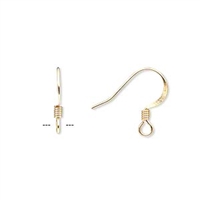 Gold Plated Coil Ear Wires 5pr