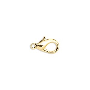 Gold Plated 10mm Lobster Clasp 5pc