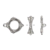 Antique Silver 18x15mm Ring Toggle Clasps 1 set