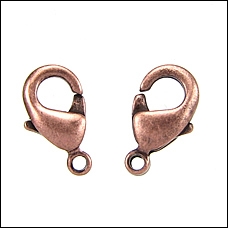 Antique Copper 9x5mm Lobster Clasp, 10pc