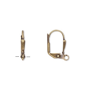 Antique Brass Leverback Earwires 5pr