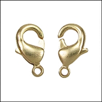 Matte Gold Color 9x5mm Lobster Clasps 10pc