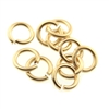 Matte Gold 4mm ID Jump Rings, 18 gauge, 50pc