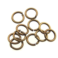 Antique Brass 6mm ID jump ring 50pc