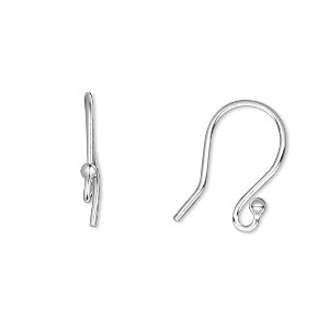 Sterling Silver Rounded Hook Earwires w/2.5mm Ball End 1 pair