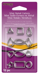 Premo Mini Metal Cutters - Basic Shapes 12 pc