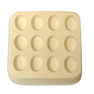 12 Miniovals Frit Mold -1/2" to 3/4"