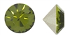 Swarovski Olivine Chaton (2mm, round cut) - 24pc