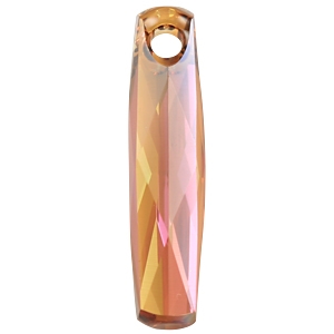 Swarovski 20mm Faceted Column - Crystal Copper, 2pc.