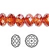 Swarovski Rondelle Bead 12mm - Crystal Red Magma (12pcs)
