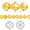 Swarovski 4mm Xilion Bicone Bead - Sunflower, 48pcs.