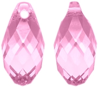 Swarovski Light Rose 13x6.5mm Briolette, 12pc