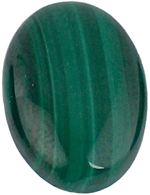 Oval Malachite cabochon (10x14mm) (1pc)