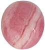 Oval Rhodochrosite cabochon (8x10mm) (1pc)