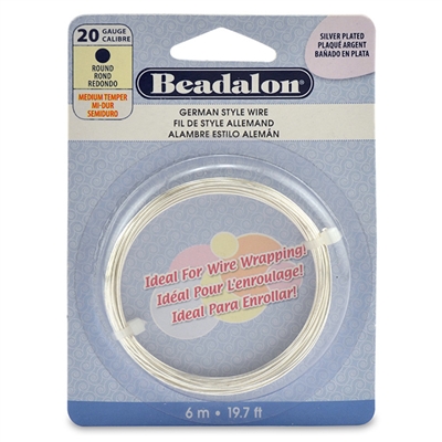 Silver Plated 20 Gauge Round Wire 6 Meters