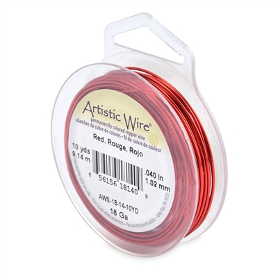 Artistic Wire 18 gauge Red 10yd