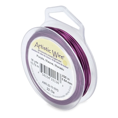 Artistic Wire 22 gauge Purple 15yd