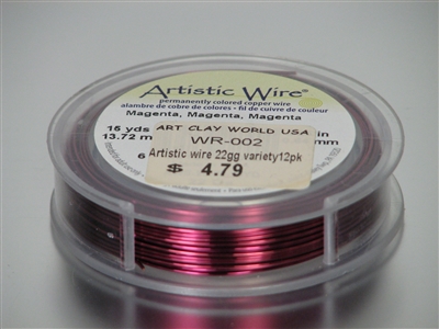 Artistic Wire 22 gauge Magenta 15yd