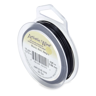 Artistic Wire 22 gauge Black 15yd