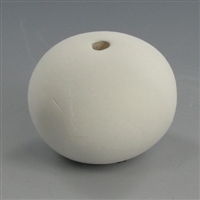 Medium Round Bisque Bead 1"