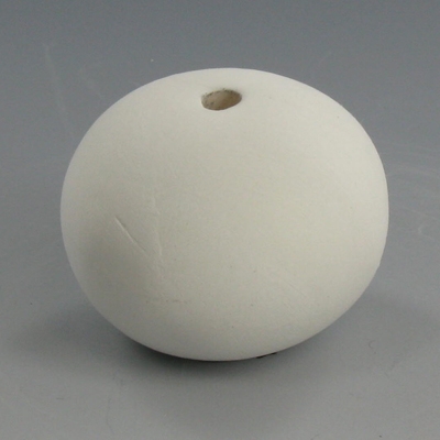 Medium Round Bisque Bead 1"