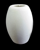 Cylinder Bisque Bead 1.8" x 1.2"