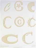 Letter 'C' Clay Print Patter - 4x5"