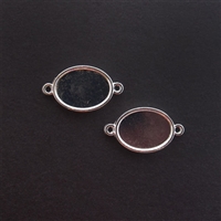 Antique Brass Mini Oval Link 16mm Bezel - 1pc