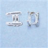 Pure Silver 6x4mm Oval Setting 1pcs