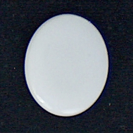 Oval Porcelain Cabochon - 8mm x 10mm - glazed on front only